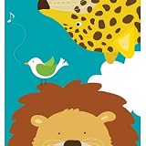 (12x12) Yuko Lau Safari Group Leopard and Lion Art Print Poster