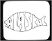 Mouse Pad with black and white, sign, banner, art, Alaska, fish, decoration
