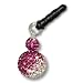 SilberDream Glitzer Kugel fuchsia Handy Anhänger mit Zirkonia Kristallen 925 Sterling Silber GST002P