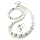 Pearl & Crystal Fashion Necklace / Bracelet / Drop Pierced Earrings Set Cream & Silver