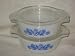 (2) Anchor Hocking Fire King Blue Cornflower 12 Ounce Casserole Baking Dishes w/Lids
