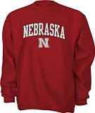 Nebraska Cornhuskers Red Tackle Twill Crewneck Sweatshirt