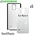 5 x Samsung Galaxy Note 4-Plastic-black - blank dye case + inserts for dye Sublimation phone cover / blank Printable case, Made by INNOSUBTM USA