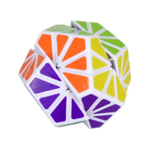 QJ 12 color Pyraminx Crystal Megaminx Magic Cube White QJ 12 color Pyraminx Crystal Megaminx Magic Cube White