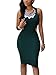 Cfanny Women's Cut Out Back Bodycon Dress Clubwear,Green,Small