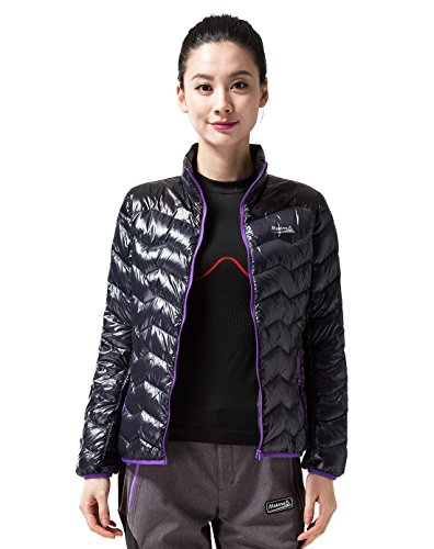 （マキノ）Makino レディース 軽量 撥水 防寒 ライト ダウン ジャケット ダウン90％使用 6006-2