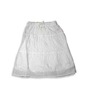 Cool Island - Girls 3 Tier Wrinkle Look Skirt, White