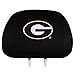 NCAA Georgia Bulldogs Head Rest Covers, 2-Pack