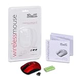 KlipX WlsOptMiniMouseRed 1600dpi 2.4Ghz USB rec