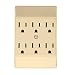 Eaton 1146V-SP 15-Amp 125-Volts Six Outlet Tap Duplex Receptacle, Ivory