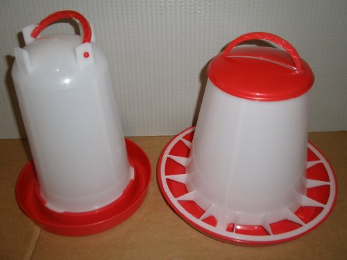 3 kg Plastic poultry chicken feeder & 3 litre 
