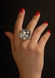 Medieval Fancy Dress Diamond Style Jewel Ring (struts-9865)