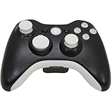 Matte Black with White Out Kit - XBOX 360 Controller Shell Kit