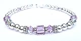 June June Alexandrite Sterling Silver Swarovski Crystal Bracelets