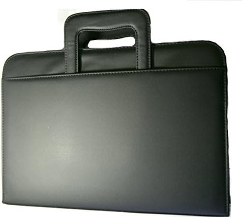 Black Executive Interview & Business Portfolio Notebook Organizer with 3-Ring Binder (Bonus Legal Pad Included)