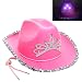 GiftExpress Child LED Blinking Pink Tiara Cowboy hat