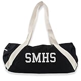 SMHS Diagonal Strap Gym Bag, Black w/ White SMHS Diagonal Strap Gym Bag, Black w/ White