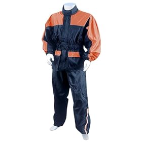 Motorcycle Rain Gear - Waterproof Rain Coats Two Piece RS5031 Orange
