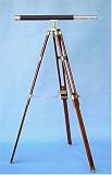 30-inch Leather Sheathed Telescope on Hardwood Tripod