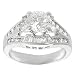 Tressa Silvertone Round, Marquise, and Emerald-cut Cubic Zirconia Ring