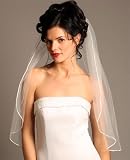 1 Layer Satin Corded Edge Elbow Length Wedding Veil