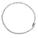 Sterling Silver Round Bezel Set CZ Bubbles Anklet