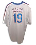 Bob Ojeda Autographed/Hand Signed New York Mets Gray Majestic Throwback Baseball Jersey with 86 WS C