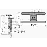 Music City Metals 20502-72401 Cast Iron Burner Replacement for Select Gas Grill Models by Arkla, Brinkmann and Others