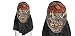 Twisted Forehead Face Scary Mask Costume for Hallo