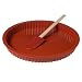 Silicone Solutions French Gourmet Tart Pan and Spatula Set - Terra Cotta Red