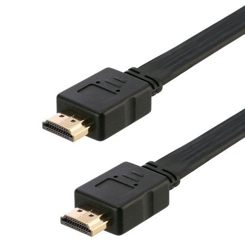 PLANEX ハイスピードHDMIフラットケーブル1m(ブラック) PL-HDMI01FB