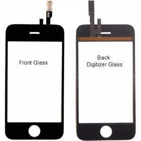 Apple iPhone 3G Glass Screen + Digitizer + Adhesive Lens Cover, Glass Screen Case Repair Replacement Part / Kit - Repair Your Cracked Broken 3G Glass Screen