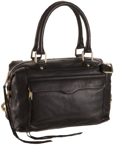 Rebecca Minkoff MAB Mini Satchel Handbag - black leather