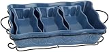 DII Tuscan Blue 9-Inch by 13-Inch Casserole Ceramic Stoneware Baking Dish