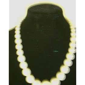 Light Ivory Color Graduated Cultured Pearl Choker Necklace and Matching Earrings for Women and...
