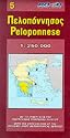 Map of Peloponnese (Maps of Greece)