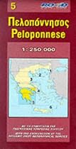 Map of Peloponnese (Maps of Greece)