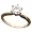14K Two Tone 1/2 ct Moissanite Engagement Ring (Size: 5)