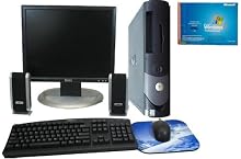 Dell Super Fast Optiplex Computer With LCD Flat Panel Monitor Included Big 40 GB Gigabyte Hard Drive 1 GB RAM P4 Desktop PC Single Core 2 8Ghz Processor XP