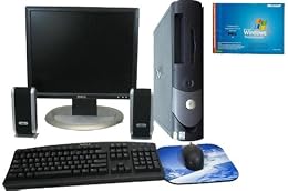 Dell Super Fast Optiplex Computer With LCD Flat Panel Monitor Included Big 40 GB Gigabyte Hard Drive 1 GB RAM P4 Desktop PC Single Core 2 8Ghz Processor XP
