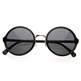 Vintage Inspired Classic Round Circle Sunglasses w/ Metal Bridge