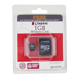 Kingston SDC/1GB-EDU 1GB Micro SD Card (College Edition-Free School Wallpaper or Ring Tone)