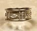 Personalized Egyptian Band Rings with Hieroglyphic Symbols in Silver