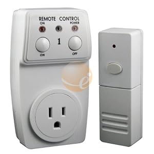 eForCity Wireless Remote Control with Single Outlet for Lighting, Lamps, Small Appliances by 