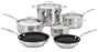 Cuisinart 77-10NS Chef's Classic Nonstick Stainless 10-Piece Cookware Set