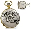 Pocket Watch - Jacques du Manoir Brass Case Motorcycle Watch