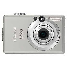 Canon IXUS 60 Digital Camera - Silver (6.0MP, 3x Optical Zoom) 2.5" LCD