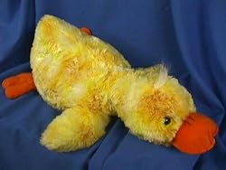 LYING YELLOW DUCK PLUSH TOY 22" L