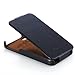 Docooler?Luxury Leather Slim Flip Case Cover Compatible with Apple?iPhone 4 4S - Black