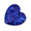 8x8mm Heart Shaped Gem Quality Chatham-Created Cultured Blue Sapphire Color #3 Weighs 2.17-2.65 Ct.